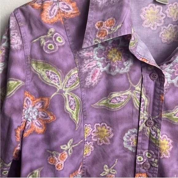 CHRISTOPHER & BANKS Floral Button Down Shirt - Picture 5 of 11